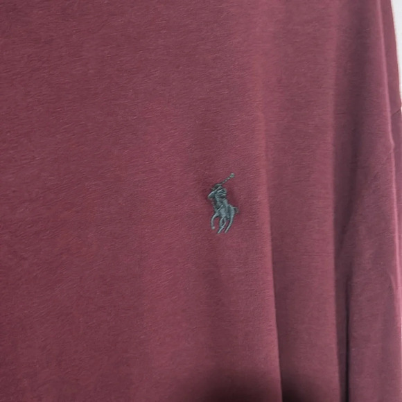 Men’s Polo Ralph Lauren Classic Fit Maroon Long Sleeve Logo Size Medium - Picture 2 of 4